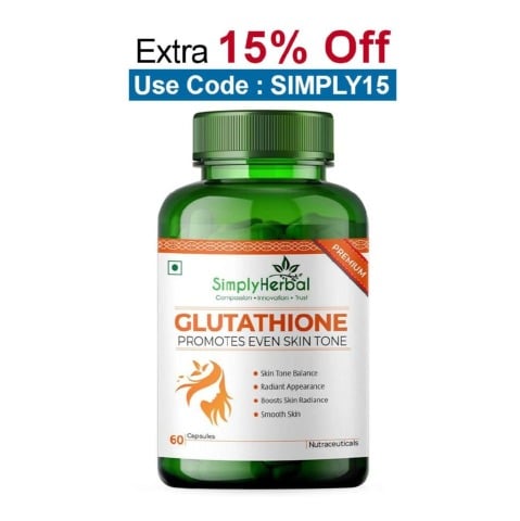 Simply Herbal Glutathione,  Unflavoured  60 capsules 