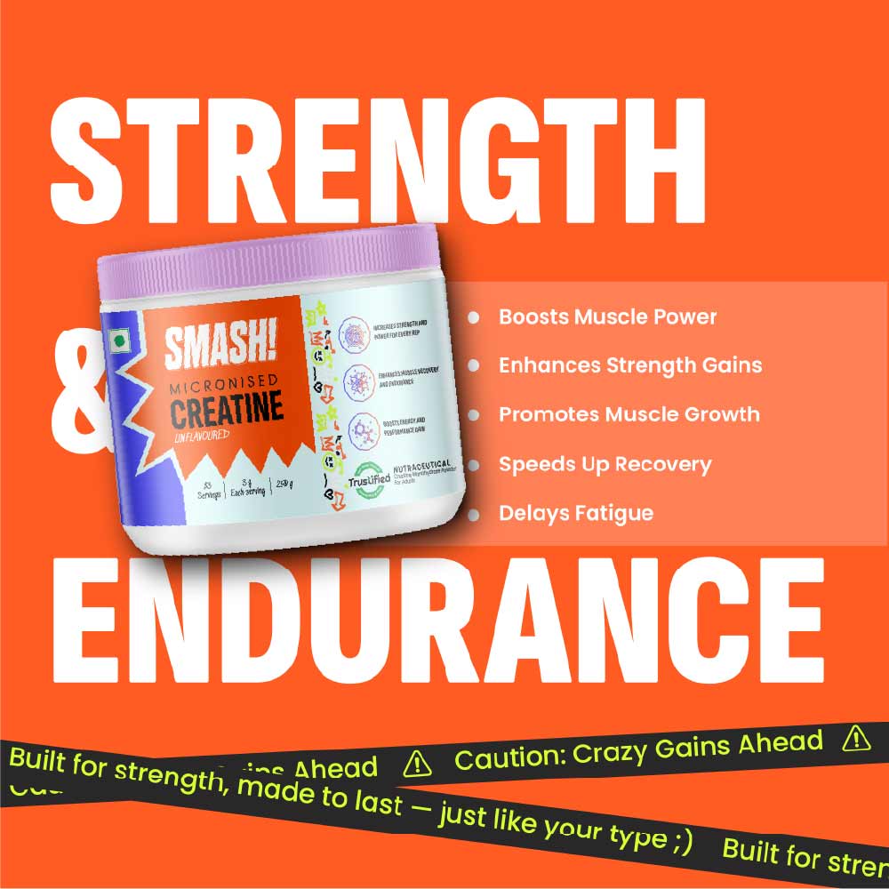 3 - Smash Micronised Creatine Monohydrate,  Unflavoured  0.55 lb