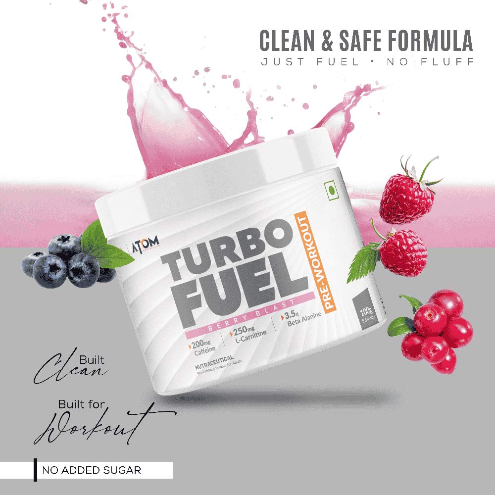 9 - AS-IT-IS Nutrition ATOM Turbo Fuel Pre-Workout,  0.22 lb  Berry Blast 