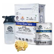 Muscle Trail Pro Series 100% Natural Whey Protein- 50 sachets/pack Kulfi Pista (with Free Shaker Inside)