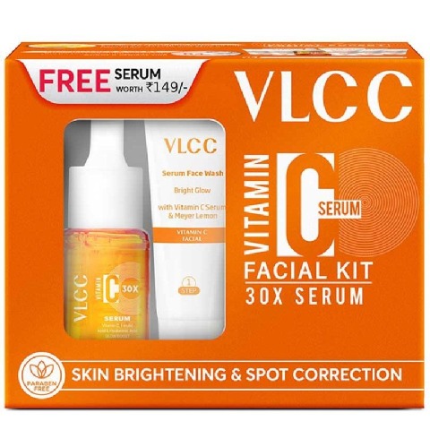 1 - VLCC Vitamin C Facial Kit,  58 g  with Free Vitamin C Serum 