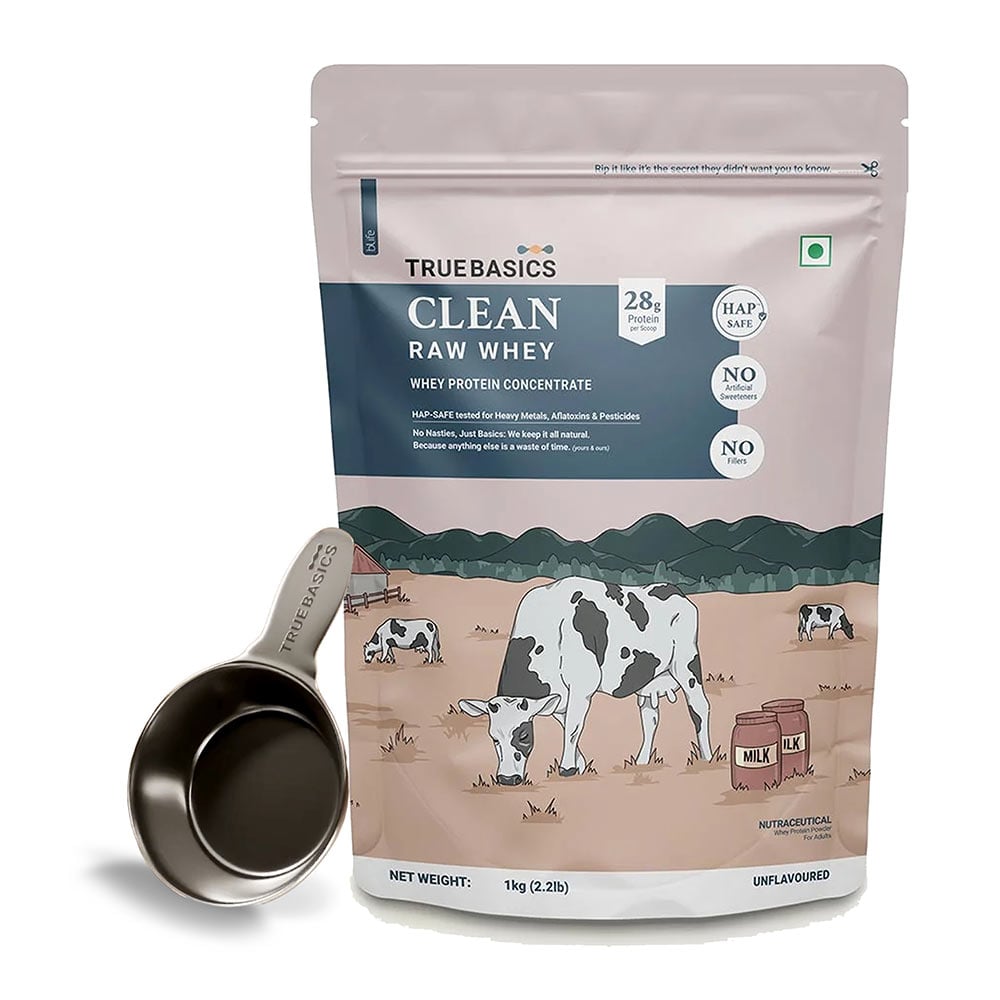 2 - TrueBasics Clean Raw Whey Concentrate,  2.2 lb  Unflavoured 