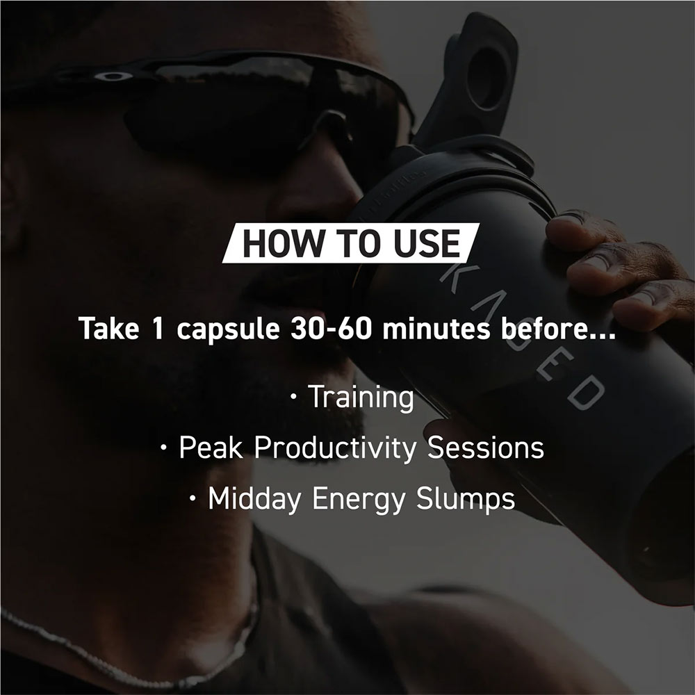 6 - Kaged Muscle Caffeine (200 mg),  100 capsules  Unflavoured 