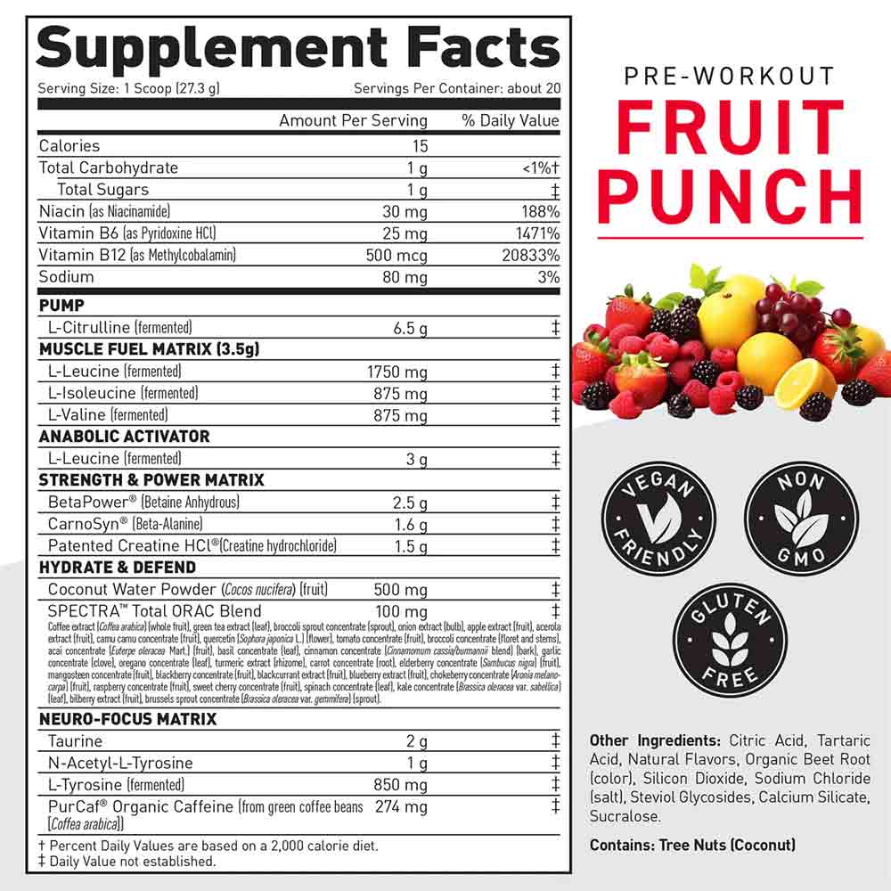 3 - Kaged Muscle Pre-Kaged,  1.41 lb  Fruit Punch 