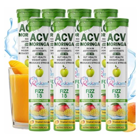 1 - Raskam ACV Moringa, 15 tablet(s) Tropical Mango (Pack of 8)