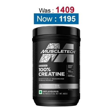 MuscleTech Platinum 100% Creatine,  Unflavoured  0.88 lb 