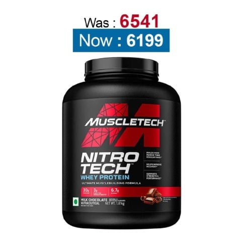 MuscleTech NitroTech Whey Protein, 4 lb Milk Chocolate - India