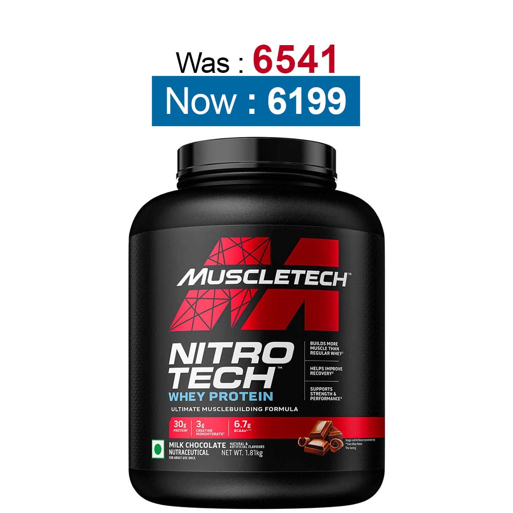 MuscleTech NitroTech Whey Protein, 4 lb Milk Chocolate - India