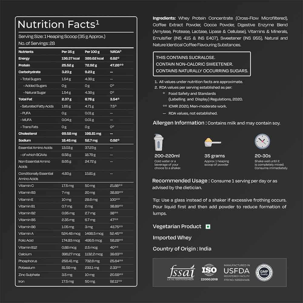 6 - Nutrabay Gold Concentrate Whey Protein,  2.2 lb  Cold Coffee 