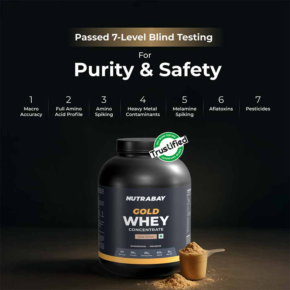 4 - Nutrabay Gold Concentrate Whey Protein,  4.4 lb  Cold Coffee 