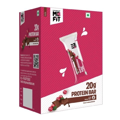 3 - MuscleBlaze Protein Bar (20 gm Protein),  6 bar(s)  Choco Cranberry 