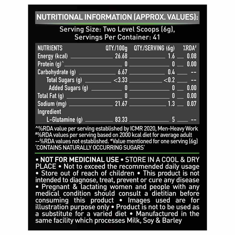 L-Glutamine 250g Fruit Punch & Shaker Combo