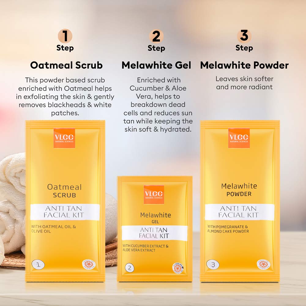 5 - VLCC Anti Tan Facial Kit,  300 g  to Remove Sun Tan & Dark Spots 
