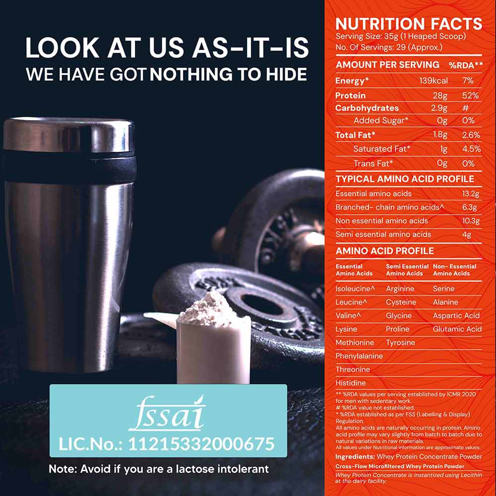 8 - AS-IT-IS Nutrition Whey Protein Concentrate 80%,  2.2 lb  Unflavoured 