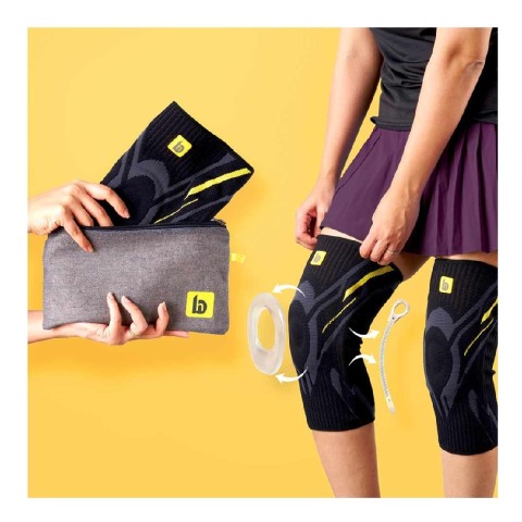 1 - betterhood Premium Knee Sleeve with with Gel Pad & Side Stabilizers,  Black (Pack of 2)  Medium 