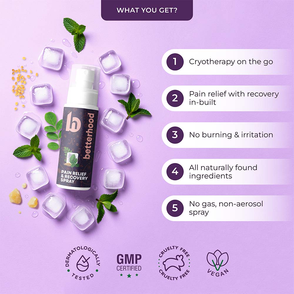4 - betterhood Pain Relief & Recovery Spray,  100 ml 
