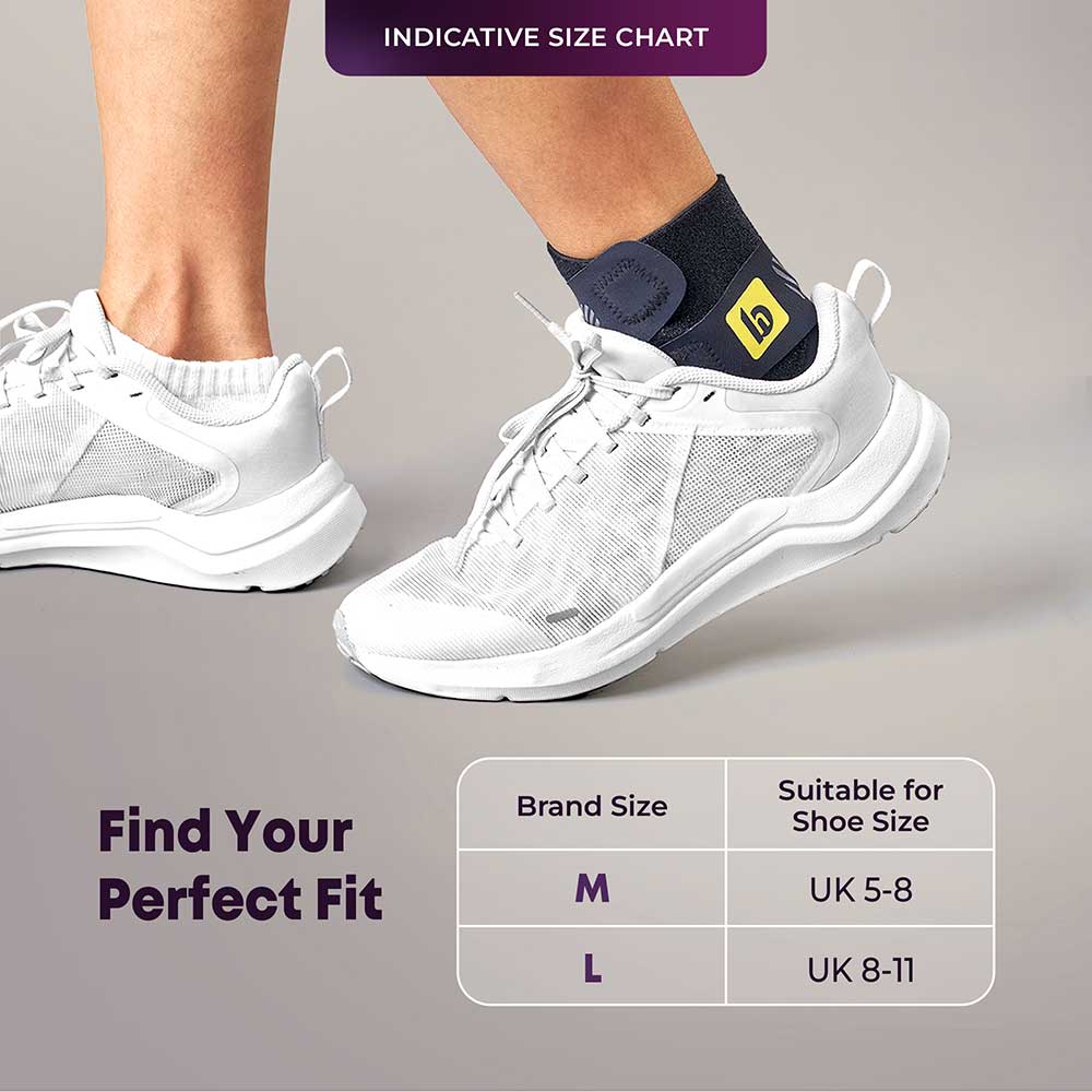 5 - betterhood Ankle Support Brace with ZeroBulk Max Stability Design,  Black & Grey  Medium 