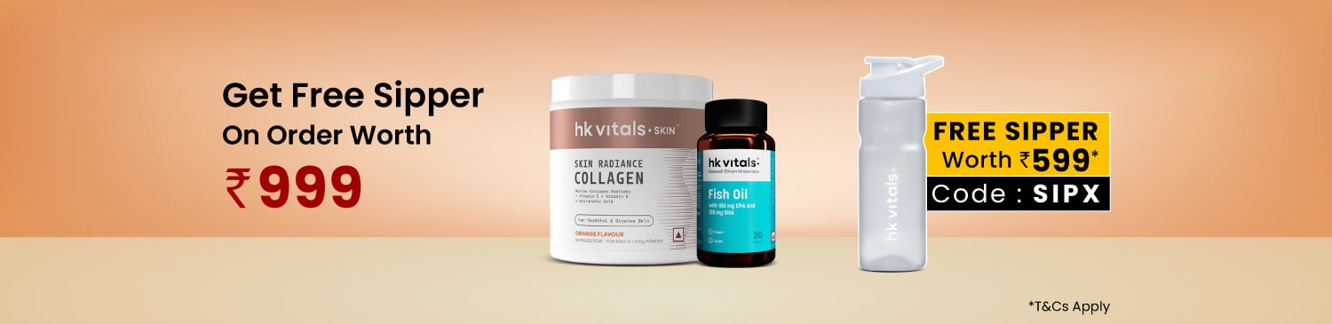 Order above Rs 999 of HK Vital | Free Sipper | SIPX