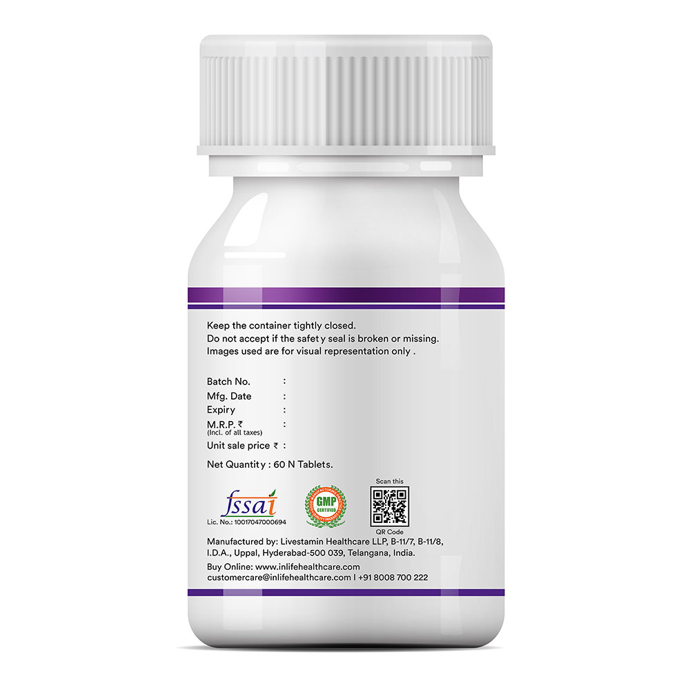10 - INLIFE Magnesium Glycinate Forte,  Unflavoured  60 tablet(s) 