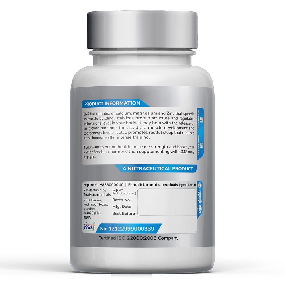 3 - Tara Nutraceuticals C.M.Z. Calcium Magnesium Zinc,  60 tablet(s)  Unflavoured 
