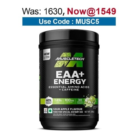 MuscleTech EAA + Energy,  Sour Apple  0.87 lb  30 Servings 