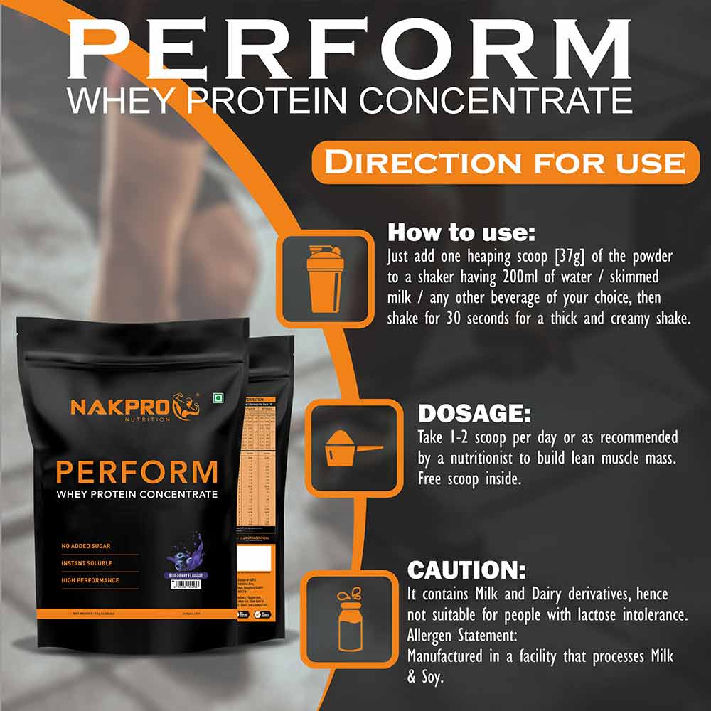 3 - Nakpro Perform Whey Protein Concentrate,  1.1 lb  Strawberry 