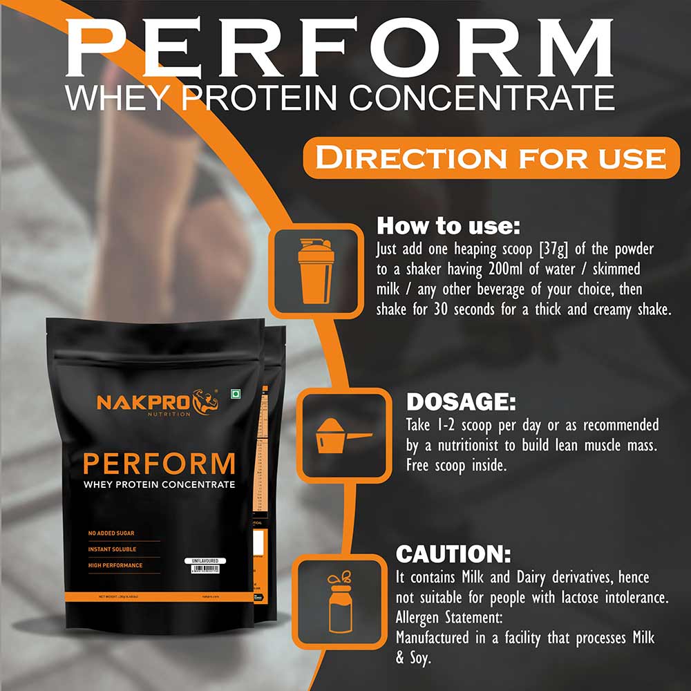 6 - Nakpro Perform Whey Protein Concentrate,  2.2 lb  Chocolate (Pack of 2) 