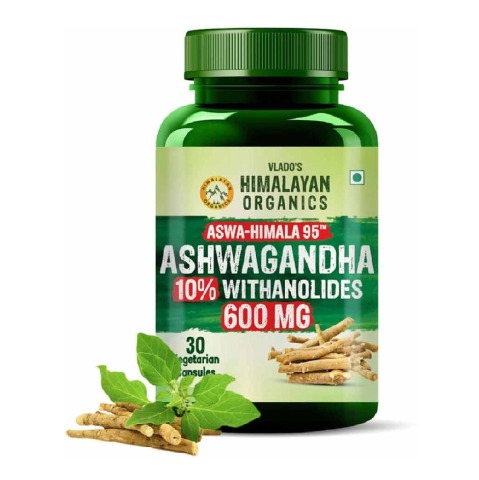 1 - Vlado's Himalayan Organics Ashwagandha 10% Withanolides 600mg,  30 veggie capsule(s) 