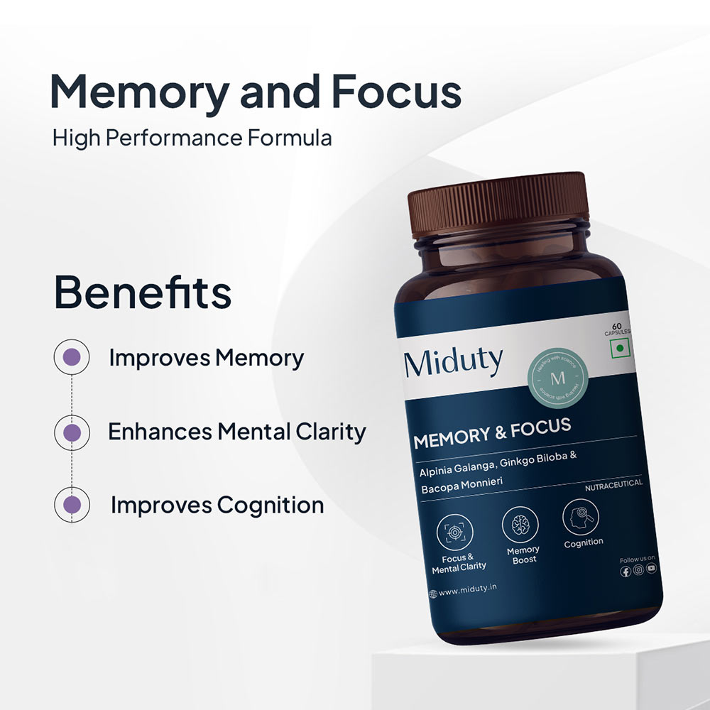 2 - Miduty Memory & Focus,  60 capsules 