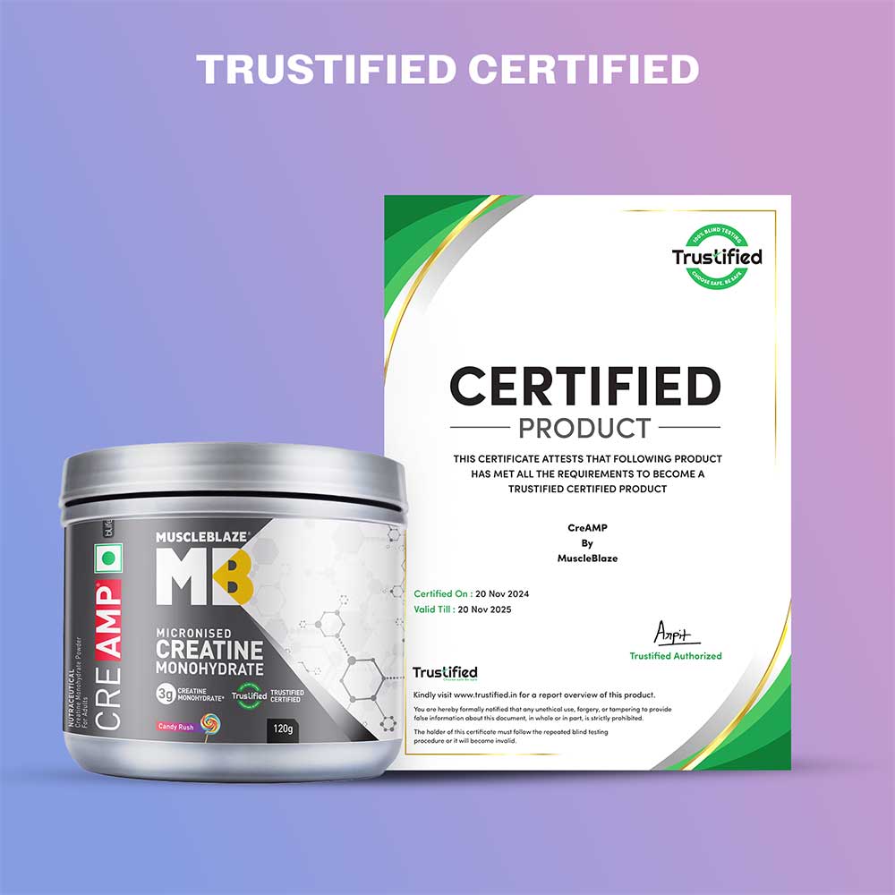5 - MuscleBlaze Creatine Monohydrate CreAMP,  Candy Rush  0.26 lb