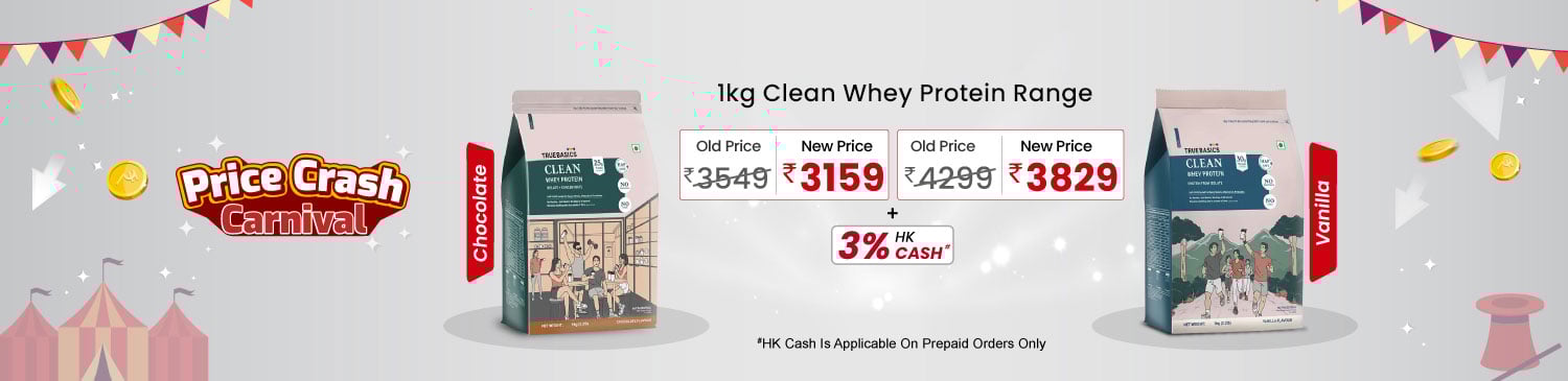 TrueBasics Clean Whey Protein Range | Price Crash Carnival | GST Cut