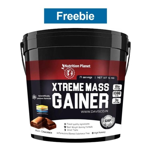 Nutrition Planet Xtreme Mass Gainer with Added DigeZyme,  11 lb  Chocolate 