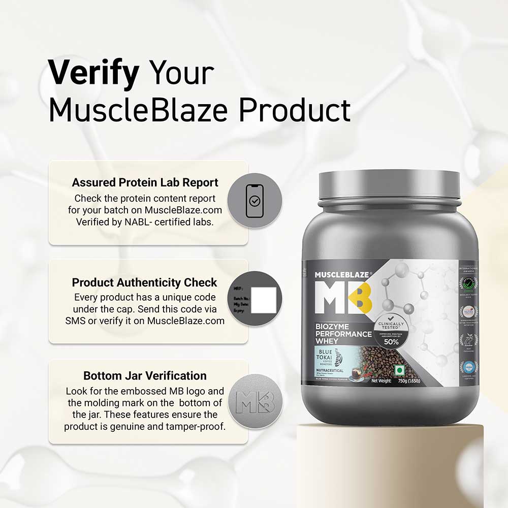 1 - MuscleBlaze Biozyme Performance Whey, 1.65 lb Blue Tokai Coffee