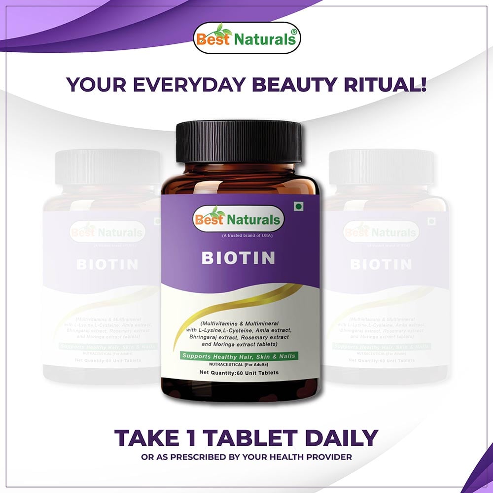 4 - Best Naturals Biotin,  60 tablet(s)  Unflavoured 