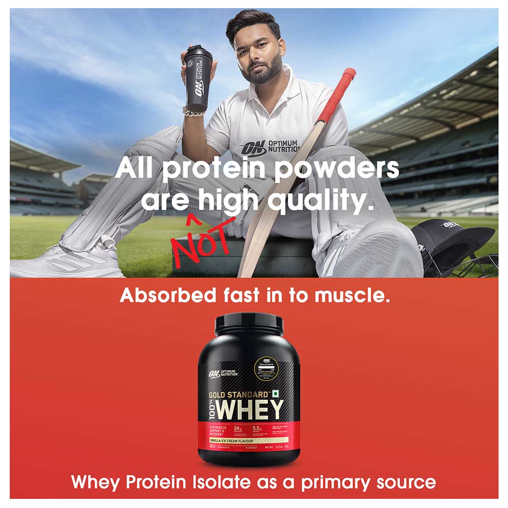 3 - ON (Optimum Nutrition) Gold Standard 100% Whey Protein,  5 lb  Vanilla Ice Cream 