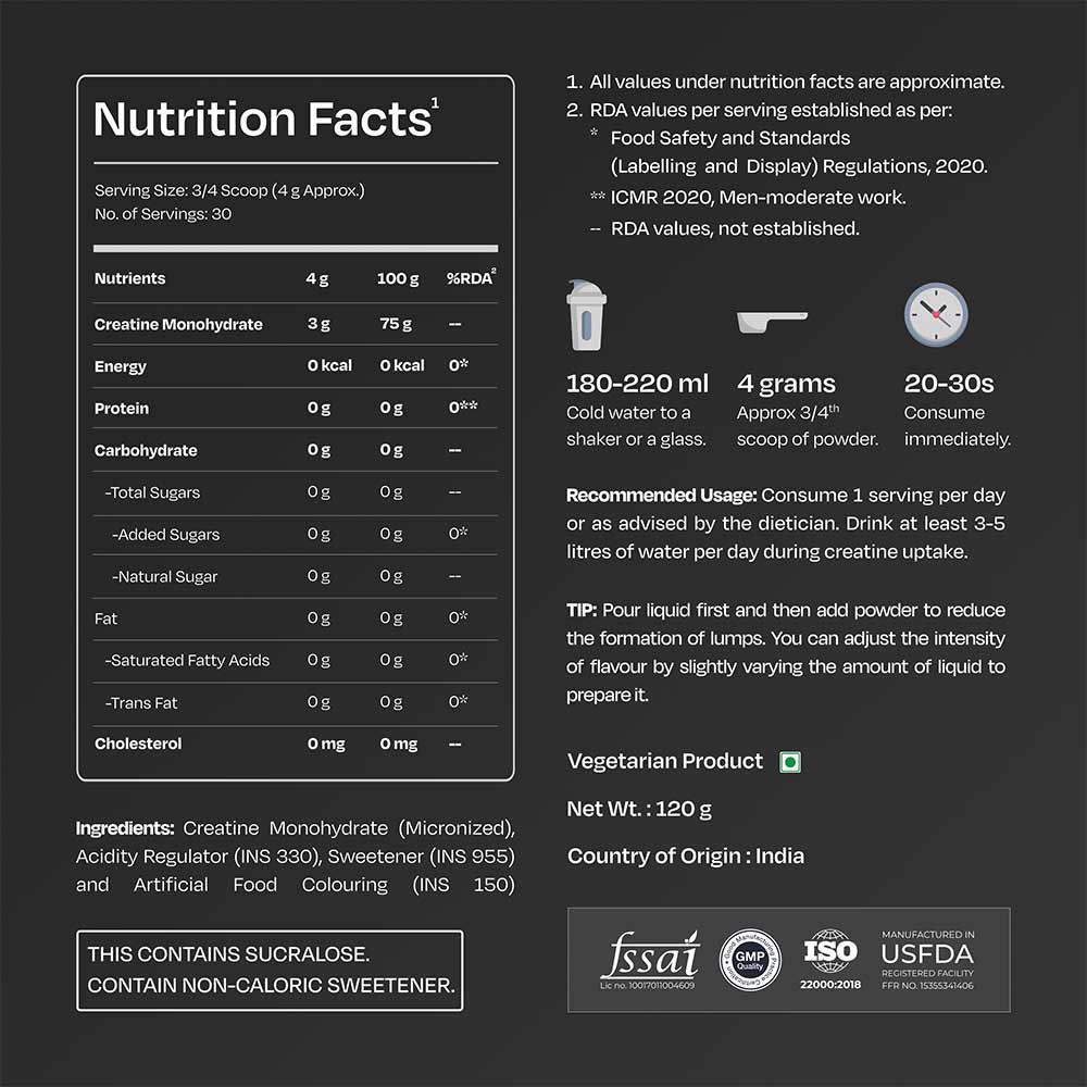 9 - Nutrabay Gold Micronised Creatine Monohydrate,  Cola  0.26 lb 