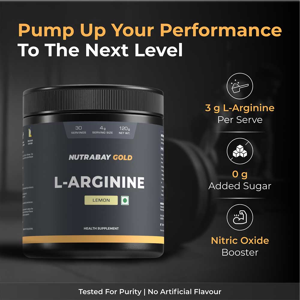 3 - Nutrabay Gold L-Arginine Lemon,  0.26 lb 
