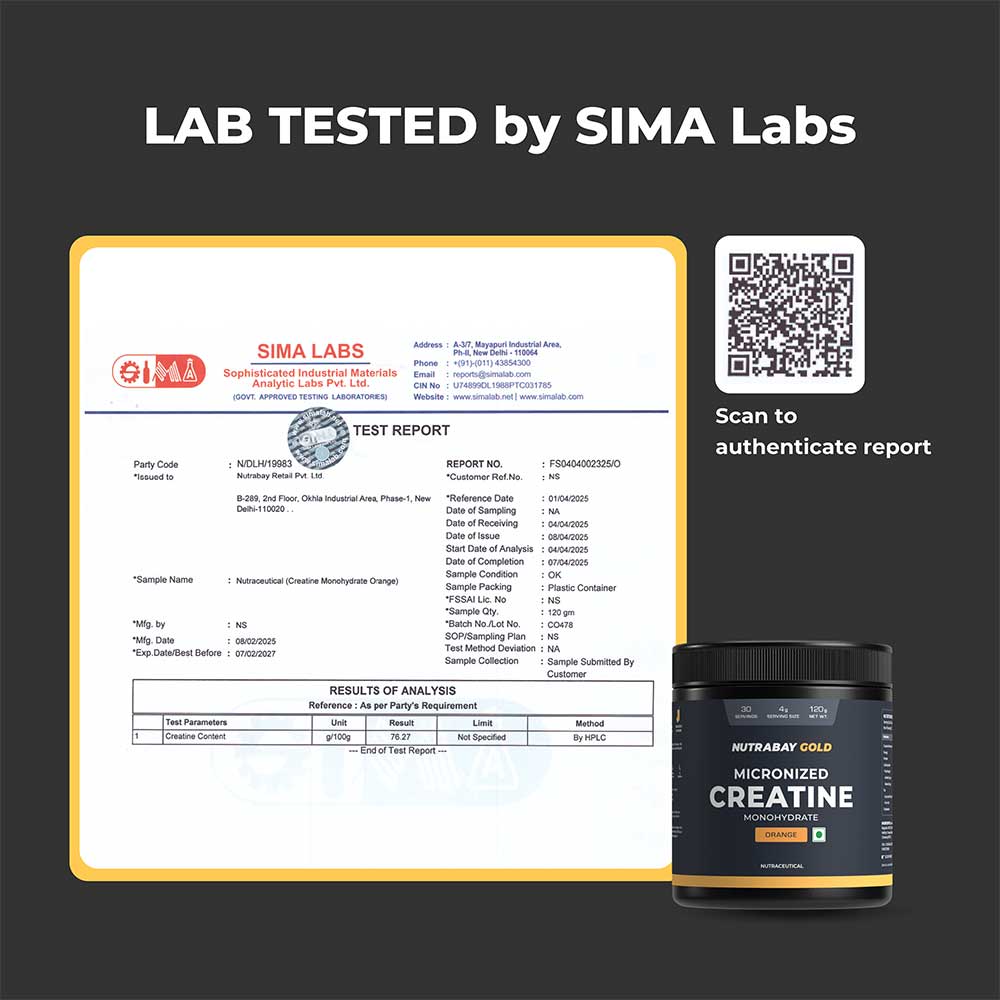 10-(4 - Nutrabay Gold Micronised Creatine Monohydrate,  Orange  0.26 lb 