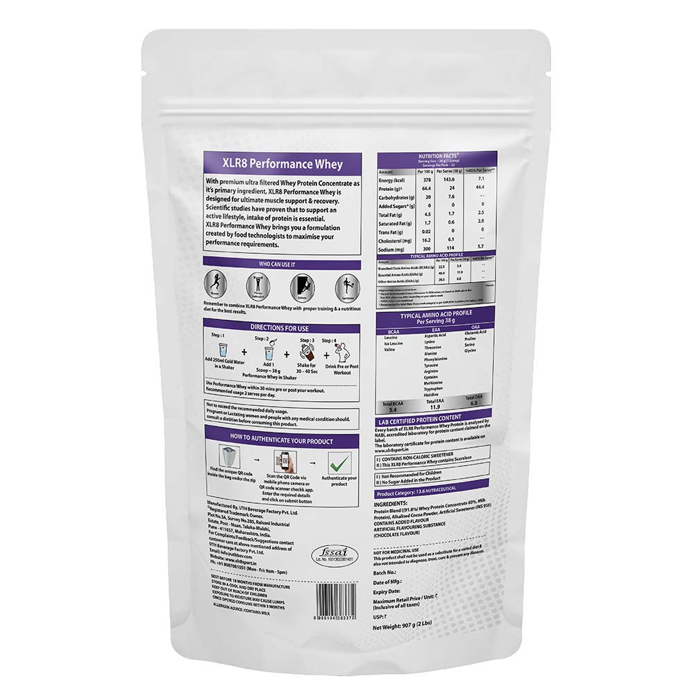 1 - XLR8 Performance Whey,  2 lb  Chocolate 