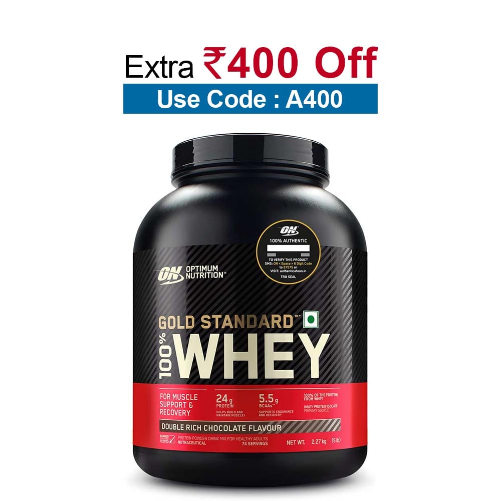 ON (Optimum Nutrition) Gold Standard 100% Whey Protein,  5 lb  Double Rich Chocolate 