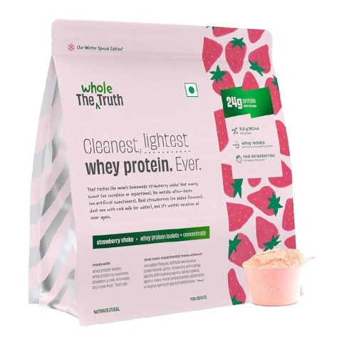 1 - The Whole Truth Whey Protein,  2.2 lb  Strawberry Shake 