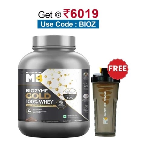 MuscleBlaze Biozyme Gold 100% Whey,  4.4 lb  Double Rich Chocolate 