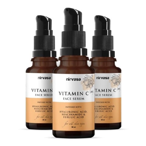 1 - Nirvasa Vitamin C Face Serum,  30 ml  for All Skin Types (Pack of 3) 