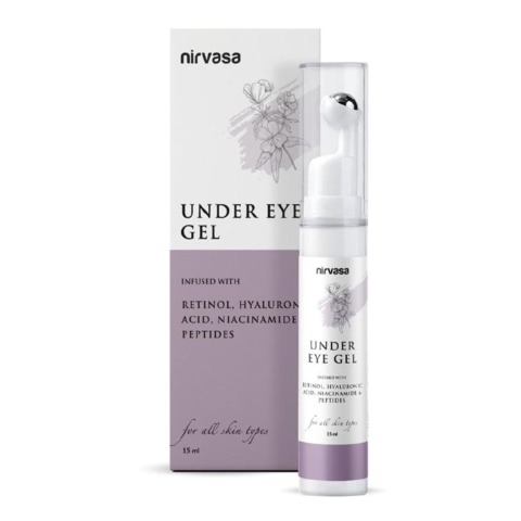 1 - Nirvasa Under Eye Gel Cream with Roll On,  15 ml  for All Skin Types 