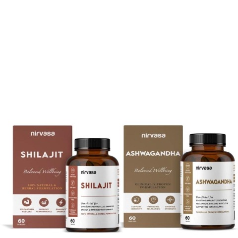 1 - Nirvasa Ashwagandha & Shilajit Combo,  60 tablet(s) 