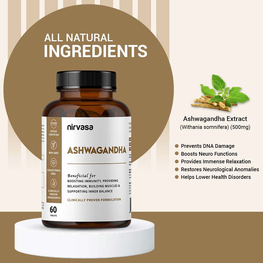 5 - Nirvasa Ashwagandha & Shilajit Combo,  60 tablet(s) 