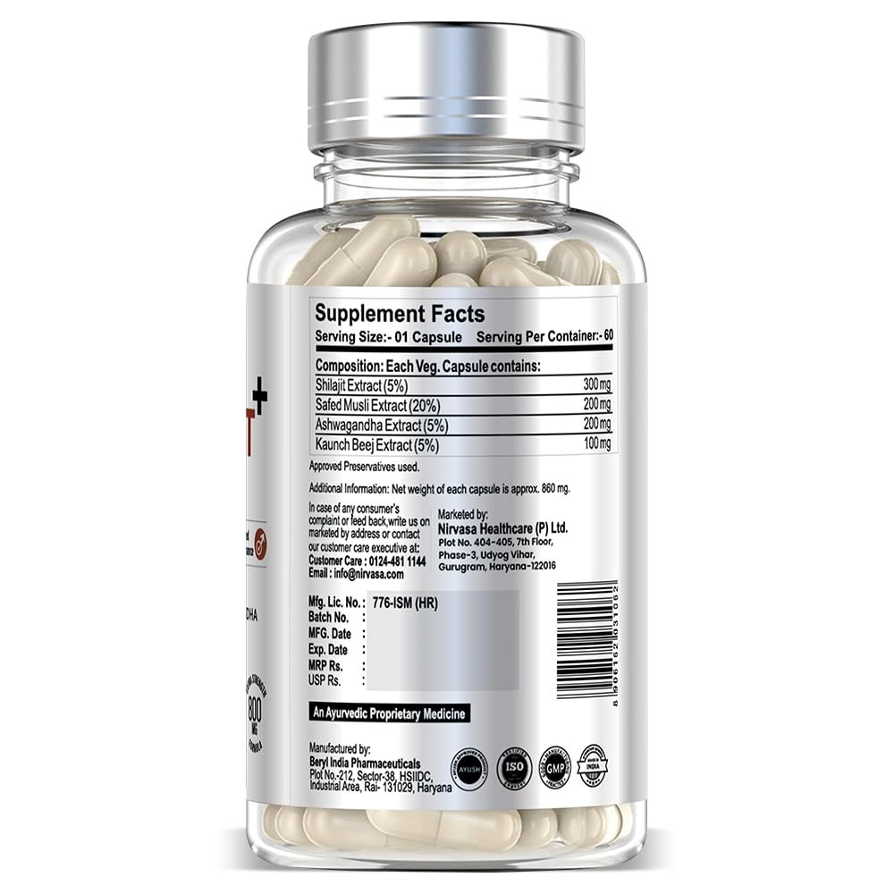 2 - Nirvasa Shilajit+,  180 veggie capsule(s) 