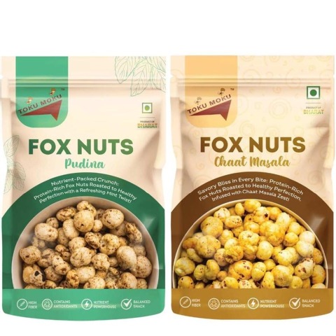 1 - TOKU MOKU Roasted Makhana Combo Pack,  Pudina & Chaat Masala  2 Piece(s)/Pack 