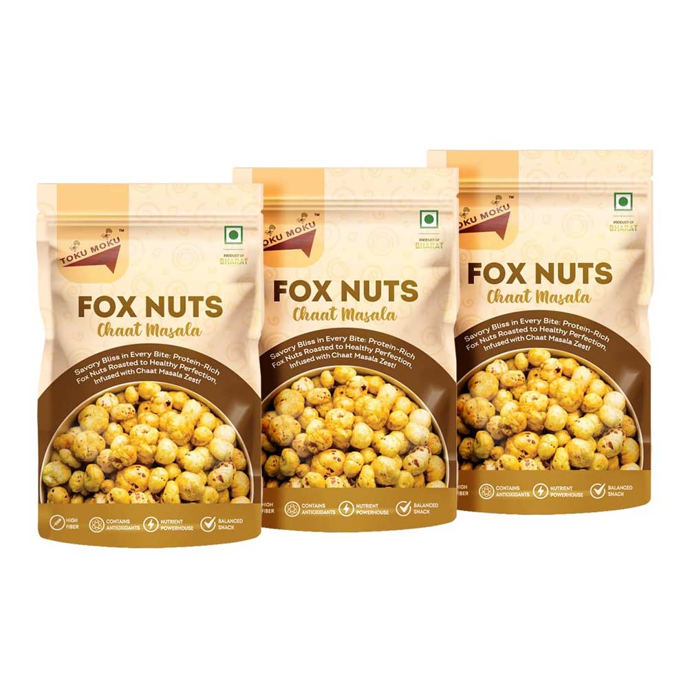 1 - TOKU MOKU Roasted Makhana,  Chaat Masala (Pack of 3)  55 g 