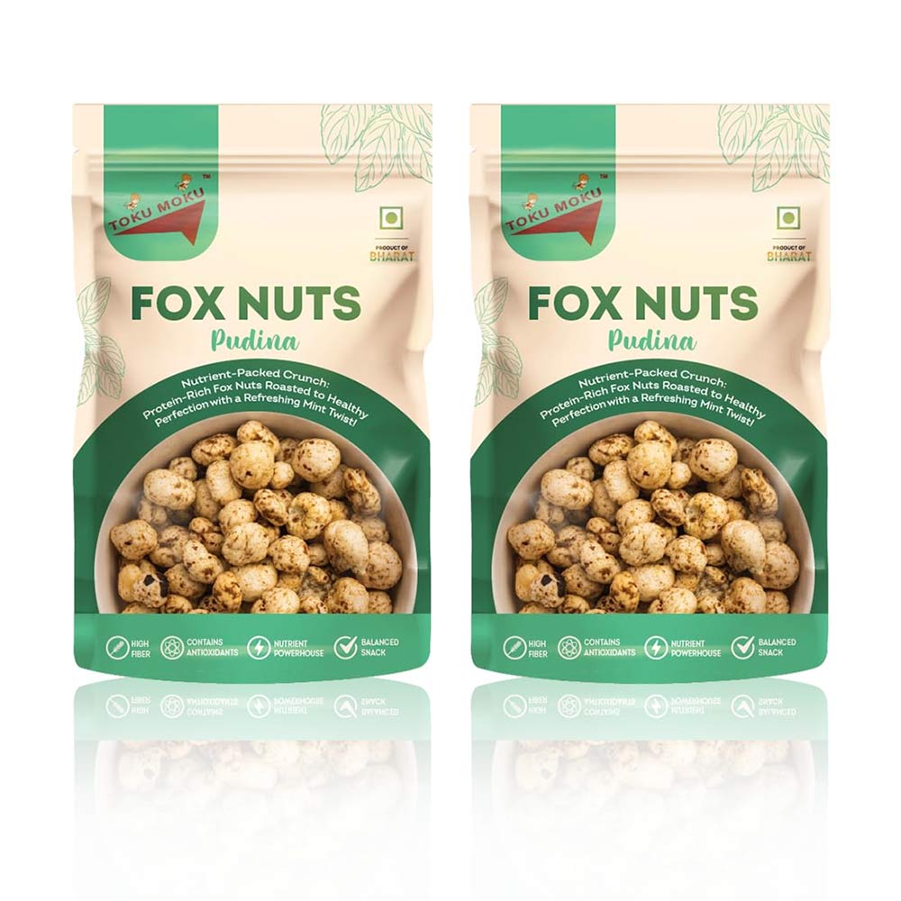TOKU MOKU Roasted Makhana, Pudina (Pack of 2) 55 g-picture-10